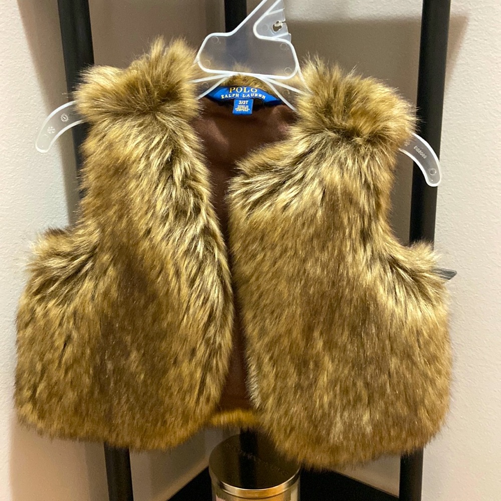 Toddler Polo Ralph Lauren Fur Vest